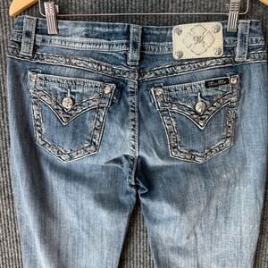 Miss Me Womens Jeans 30 Bootcut Light Wash Y2K Bling Western Cowgirl Rodeo Denim
